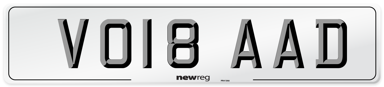 VO18 AAD Number Plate from New Reg